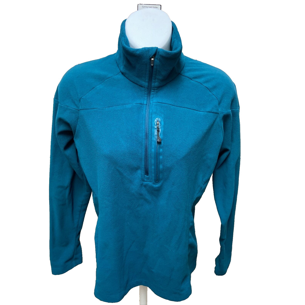 First Ascent Womens Fleece Jacket size Small Long Sleeve 1/2 Zip Pullover Blue
